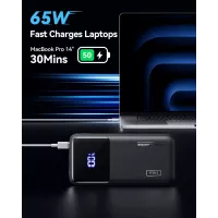 INIU 65W Power Bank — 20,000mAh fast charger for laptops, MacBook, Steam Deck, iPad, iPhone & Samsung!